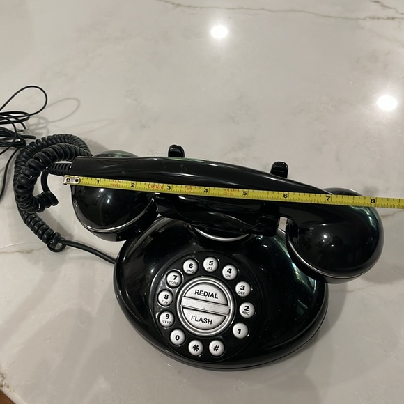 Retro table top phone. telephone redial flash. Black. - Picture 8 of 10